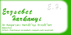 erzsebet harkanyi business card